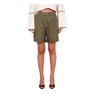 Helmut Lang Tech Sheer Organza Short - female - Helmut Lang - Short Shorts - Green - M - Shorts