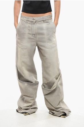 The Attico Wide Leg Jeans with Maxi Pockets size 27