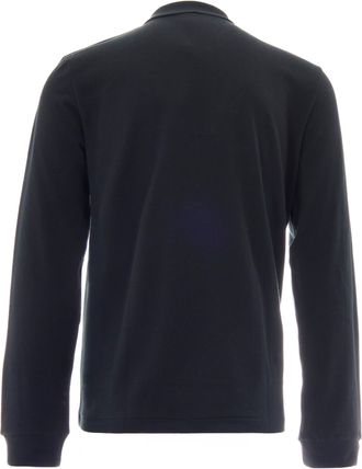 Lacoste Mens Long-Sleeve Polo Dark Varech Cotton Shirts T-shirts And Polos