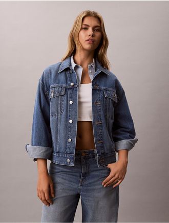 Calvin Klein Jeans Calvin Klein Womens Relaxed Denim Jacket - Blue - M