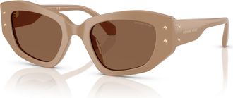 Michael Kors Le Praz Brown Cat Eye Ladies Sunglasses MK2234B 355573 50