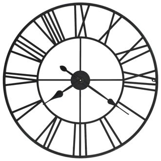 vidaXL Vidaxl - Reloj De Pared Vintage Movimiento Cuarzo Metal 80 Cm Xxl