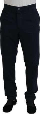 Dolce & Gabbana Blue Cotton Dress Formal Men Mens Pants