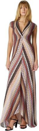 Missoni Long Dress With Knot And Neckline in Red & Blue at Nordstrom, Size 40 It
