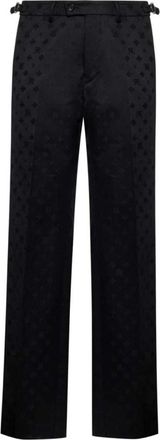 John Richmond Straight Broeken - Heren - Straight fit broeken - Zwart - XL - Wol - Broeken