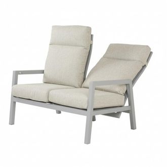 ED&Egrave;N JARD&Iacute; Sof&aacute; de exterior reclinable, Aluminio, Color Gris, 82x112x126cm