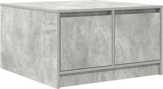 vidaXL Mesa De Centro Con Cajones Gris Hormig&oacute;n 70,5x70x40 Cm Vidaxl