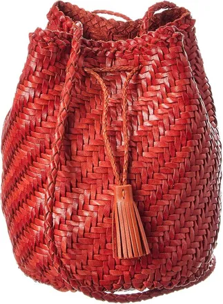 Dragon Diffusion Pompom Double Jump Leather Bucket Bag
