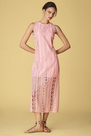 endless rose Textured Sleeveless Midi Dress