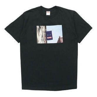 SUPREME Week 1 Banner Tee Short Sleeve Unisex Black SUP-FW19-222