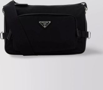 Prada crossbody canvas bag front pocket
