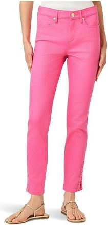 Lilly Pulitzer South Ocean High-Rise Ski Womens Casual Pants Cherry Blossom Pink : 4 29, Cotton/Denim/Elastane