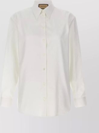 Gucci pointed collar long sleeve shirt with clean design
