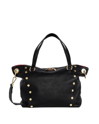 Hammitt Hammitt Daniel Black Brushed Gold Red Zip Lrg