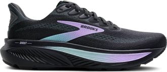 Brooks Womens Ghost 17 Running Shoe In Grey/clearwater/purple