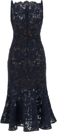 Self Portrait Spiral Lace Dress - Navy