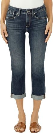 Silver Jeans Co Suki Americana Curvy Mid Rise Capri Jeans in Dreamscape at Nordstrom, Size 25