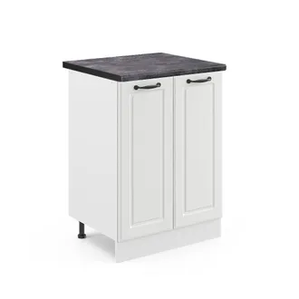 Vicco Mueble Bajo De Cocina R-line, Blanco Casa De Campo, 60 Cm, Et Antracita