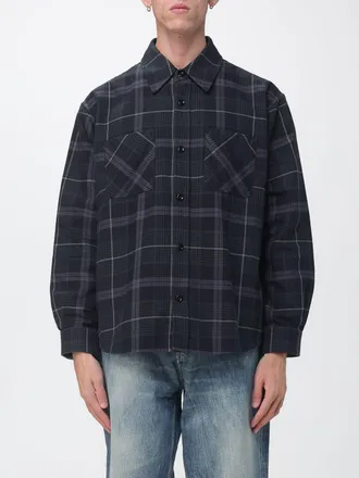 Our Legacy Check Cotton Shirt with French Collar and Patch Pocket