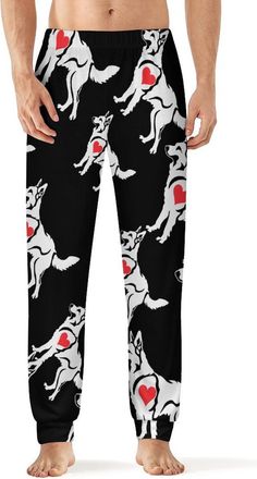 Generic German Shepherd Dog Mens Pyjama Pants Print Lounge Pant PJ Bottoms Nightwear Pajama L