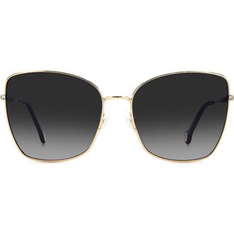 Carolina Herrera Her 0133/S 59mm Gradient Square Sunglasses in Rose Gold at Nordstrom Rack