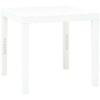 vidaXL Tavolo da Giardino Bianco 78x78x72 cm in Plastica - Vidaxl