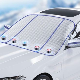 OEM Funda Para Parabrisas De Coche Con Espejo Retrovisor Lateral Y Fijaci&oacute;n Magn&eacute;tica Para Nieve, Escarcha Y Polvo (azul, 145 X 105 Cm)