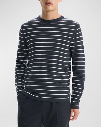 Theory Mens Striped Long-Sleeve T-Shirt