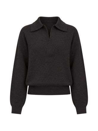 Victoria Beckham Womens Sweater Genevieve Melange Grey Wool