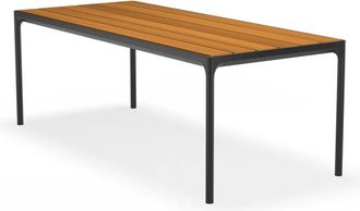 Houe FOUR Outdoor Tisch, 210 x 90 cm, Bambus / schwarz