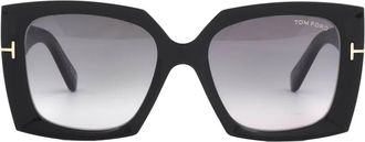 Tom Ford Jacquetta Smoke Gradient Square Ladies Sunglasses FT0921 01B 54