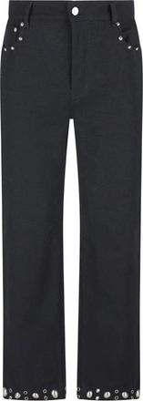 Valentino Garavani Straight Broeken - Heren - Straight fit broeken - Zwart - S - Katoen - Broeken