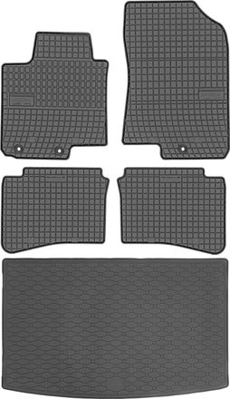OEM Hyundai I20 Ii Hatchback De 02.2014 A 07.2020 Set - Alfombrillas De Goma Para Coche + Alfombrilla Para Maletero