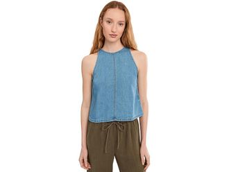 Madewell Airy Denim Halter Shell Top Womens Clothing Clean Soft Sky : XL (Womens 14-16), Cotton/Denim/Lyocell