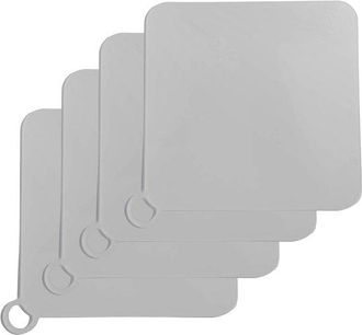 No Brand Adecuado Para Juego De 4 Tapas De Desag&uuml;e De Ducha, De Silicona Antideslizantes Y Con Inhibidor De Olores, Para Ba&ntilde;o Y Cocina, 20x20cm, Color Gris