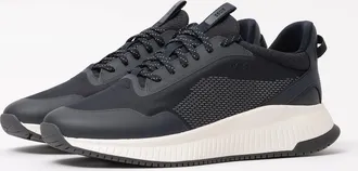 HUGO BOSS Mens BOSS Orange TTNM EVO Mens trainers with ridged outsole - Dark Blue 401 - Navy - Size: 9