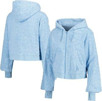 Lusso Womens Lusso Blue Los Angeles Dodgers Tabitha Cheetah Terry Full-Zip Sweatshirt at Nordstrom, Size X-Large
