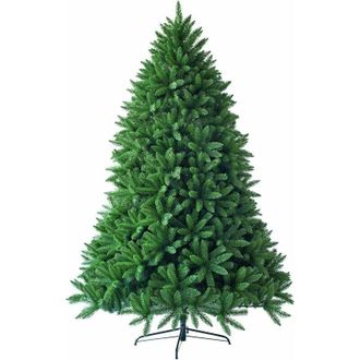Costway Árbol de Navidad Artificial 150cm con Agujas de PVC Soporte de Metal y Ramas de de PVC Decoración Verde