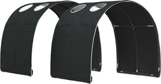 vidaXL T&uacute;nel De Cama 2 Uds. Negro Poli&eacute;ster Vidaxl