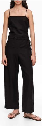 Bimba & Lola Black Jumpsuit With Adjustable Waist And Stones at Nordstrom, Size X-Small Eu