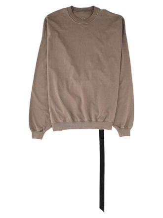 Rick Owens Relaxed Fit Asymmetrical Hem Long-Sleeve Cotton T-Shirt