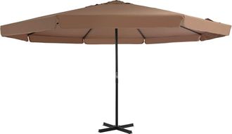 vidaXL Sombrilla De Jard&iacute;n Con Palo De Aluminio Gris Taupe 500 Cm Vidaxl