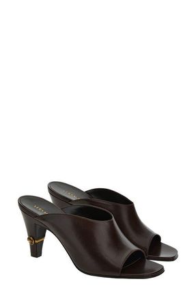 Versace Mule Sandal in Moka-Gold at Nordstrom, Size 10.5Us