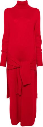 Toteme knitted turtleneck maxi dress - Rood
