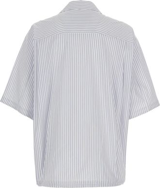 Juun.J Mens Blue Bowling Shirt With Cuban Collar Light Cotton