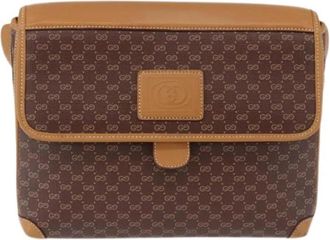 Gucci Pre-owned Vintage Schoudertas - Dames - Vintage Schoudertas - Bruin - ONE Size - Leer - Vintage
