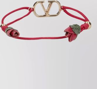Valentino Garavani rhinestone flower-detail bracelet