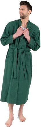 Leveret Mens Flannel Robe, 100% Cotton in Green at Nordstrom, Size Xxx-Large
