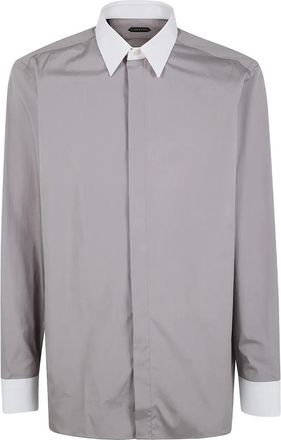 Tom Ford Katoenen overhemd - Grijs