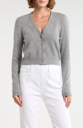 Alice & Olivia Grace Cashmere Blend Cardigan in Medium Heather Grey at Nordstrom Rack, Size X-Large